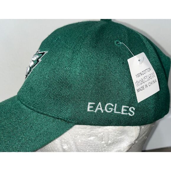 Vintage 90s Philadelphia Eagles Embroidered Green Adjustable Hat Cap Logo NWT - Picture 4 of 8